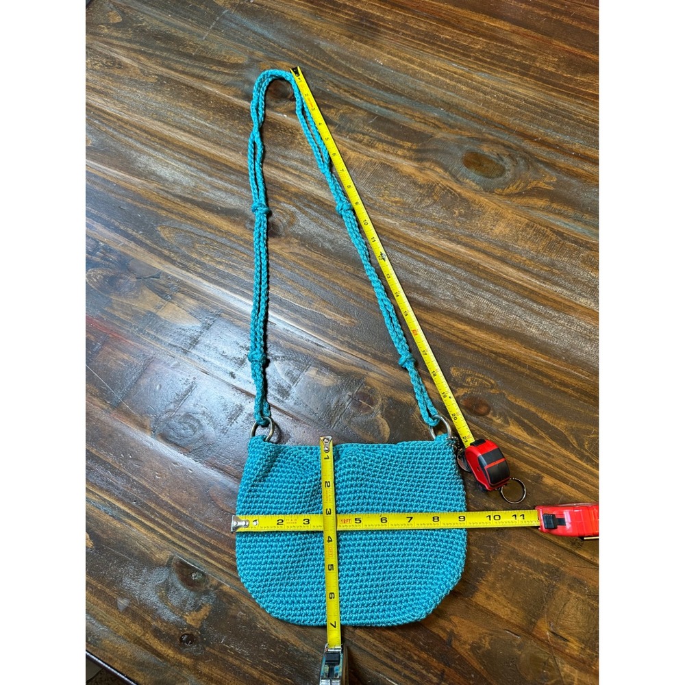 The Sak Turquoise Blue Crochet Crossbody Bag Small Boho‎ Mermaidcore Purse - Picture 3 of 7